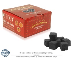 [124.75648] CARBON 500G CINCO ESTRELLAS 26 MM 32 UDS